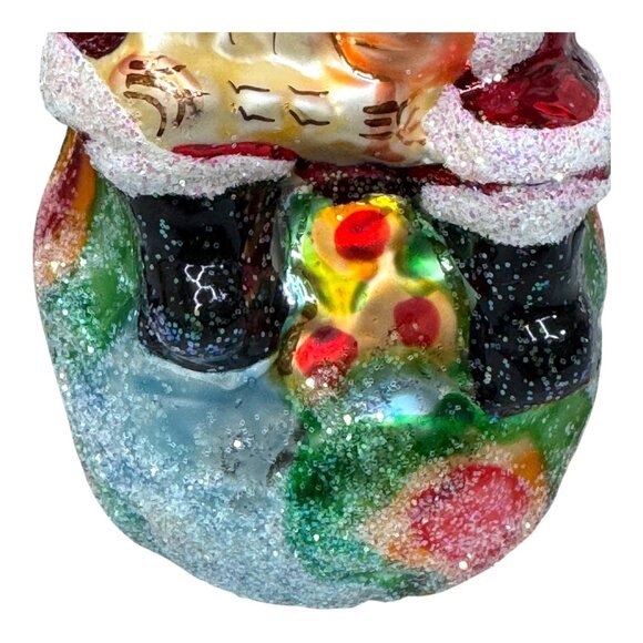 Radko ON TOP OF THE WORLD Santa Claus w/ Boys GIrls Scroll Christmas Ornament 95 - Picture 3 of 9